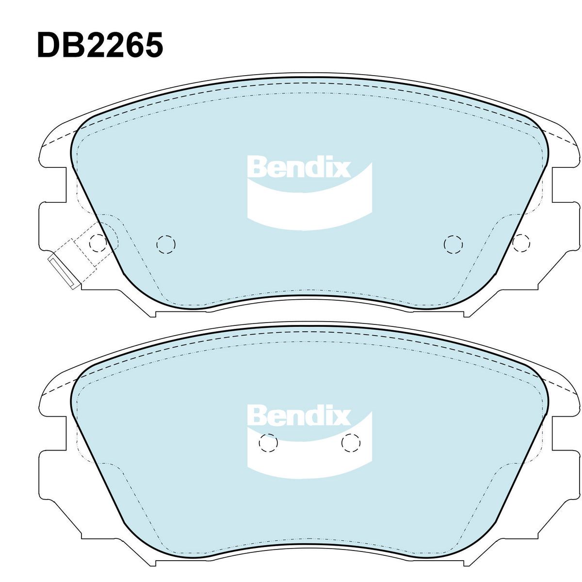 Bendix General CT Brake Pad Set Front DB2265 GCT
