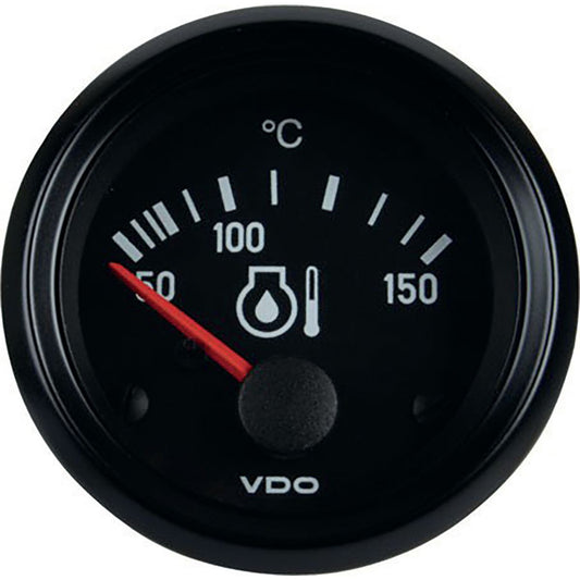 VDO Engine Oil Temperature Gauge Elec 50-150deg C 52mm Round 24V 310040003