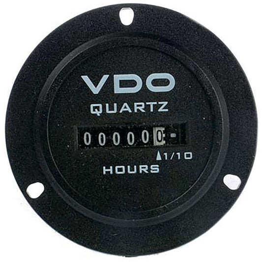 VDO Analogue Hour meter Counter-Type 52mm 10/80V Black Bezel w/3-Hole Mount 331.601