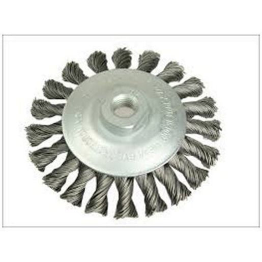 Flexovit Wire Wheel Pipeline Brush Twist Knot Steel 125x6x22mm 0.46 30K 310421393