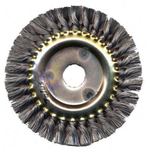 Josco 200mm x 13mm Multi-bore Twistknot Wheel Brush 0.50mm Wire 173B