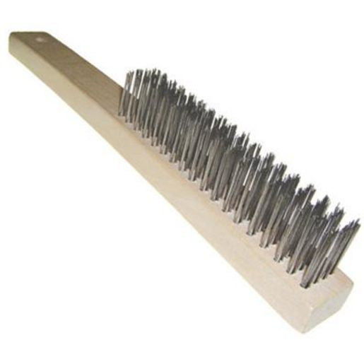 Josco 4 Row Stainless Steel Hand Brush Long Handle BLH4RSS