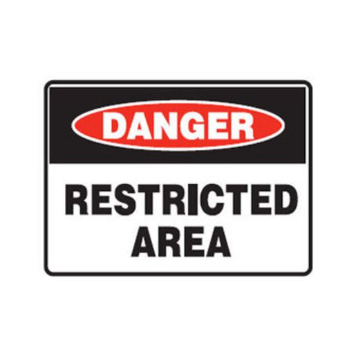 Safety Signs Danger Restricted Area Sign Metal 450 X 300mm SSDGR111
