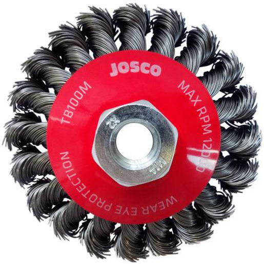 Josco 100mm Multi-Thread Twistknot Bevel Brush TB100M