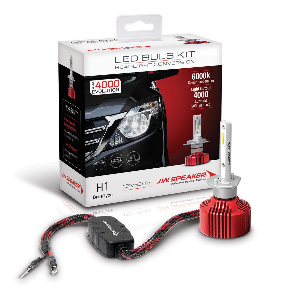 JW Speaker LED H1 Globe Kit 12/24V - 2 Pce 990001