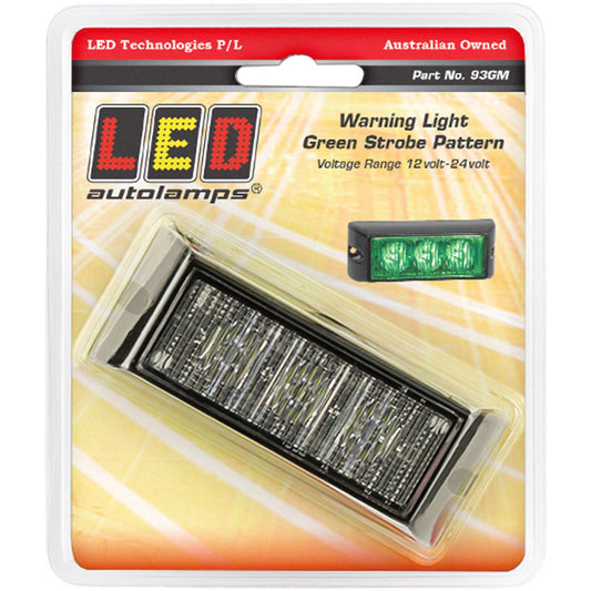 LED Autolamps Green Emergency Lamp with Synchronised Strobe 93GM