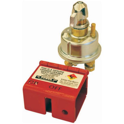 Locksafe Battery Isolator Switch & Locking Bracket Assembly Red 1000Amp LS13001-01