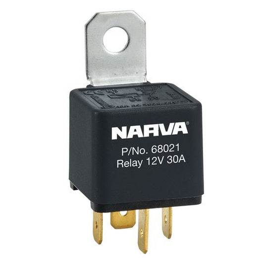 Narva Relay Normally Open Reverse With Resistor 12V 4 Pin 30A 68021BL