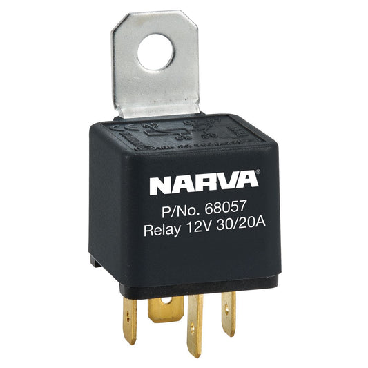Narva Relay Change-Over Reverse With Resistor 12V 5 Pin 30A/20A 68057BL