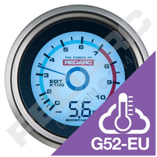 REDARC EGT & 52mm Boost/Vacuum Gauge G52-EU