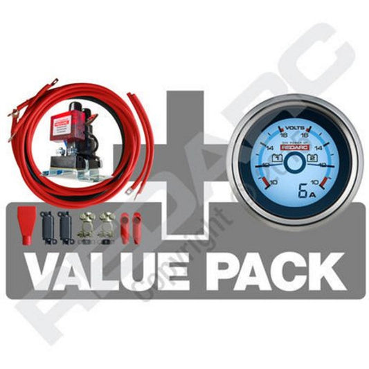 REDARC Battery Isolator Kit & Voltmeter SBI12KIT-GK