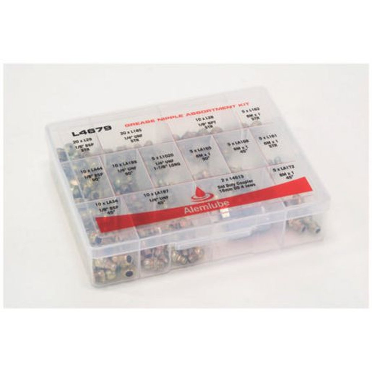 Alemlube Automotive Grease Nipple Kit 115 Pcs Assortment For Garage L4679