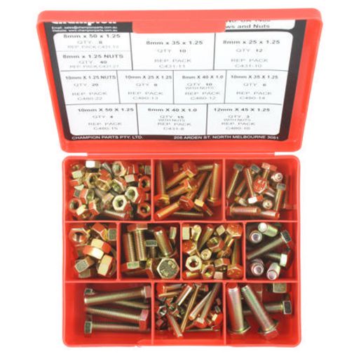 Champion Fasteners Iso & Fine Pitch Set Screw & Nut Assortment CA1480