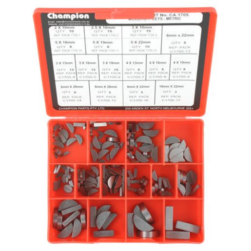 Champion Fasteners Metric Woodruff Key Assortment CA1705