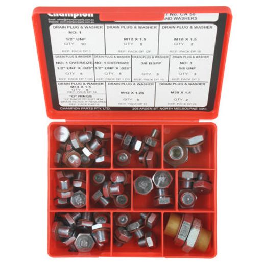 Champion Fasteners Drain (Sump) Plug Assortment CA58