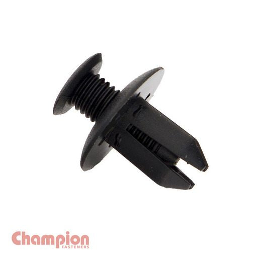 Champion Scrivet Clip Screw Type Black 18mm Len 6mm Hole 15mm Head 50Pk CBP162