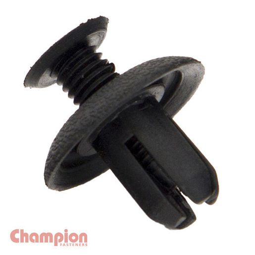 Champion Scrivet Clip Black 10mm Len 7mm Hole 17mm Head 50Pk CBP166