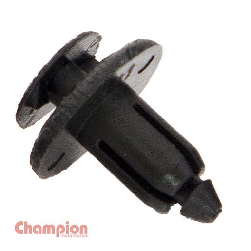 Champion Push Rivet Black 8mm Len 6mm Hole 14mm Head 50Pk CBP171