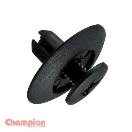 Champion Scrivet Clip Black 9mm Len 6mm Hole 20mm Head 50Pk CBP54