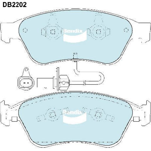 Bendix General CT Brake Pad Set Front DB2202 GCT