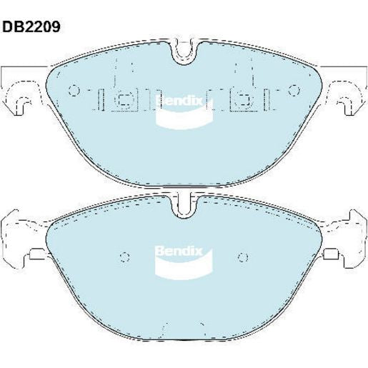 Bendix EURO Brake Pad Set Front DB2209 EURO+