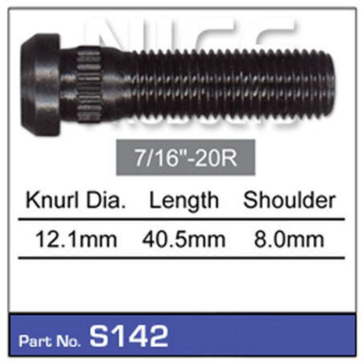 NICE Wheel Stud 7/16"" 40.5mm S142