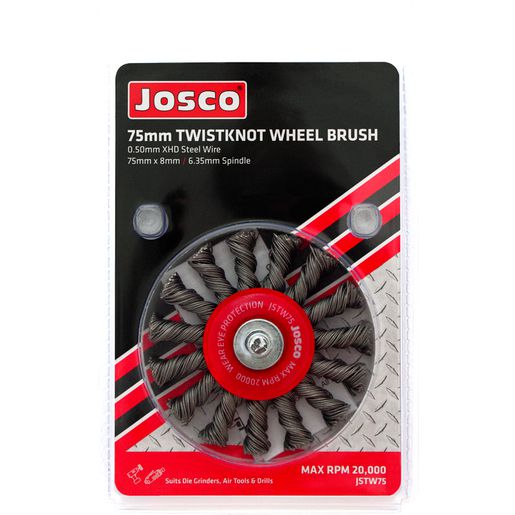 Josco 75mm High Speed Twistknot Wheel Brush JSTW75