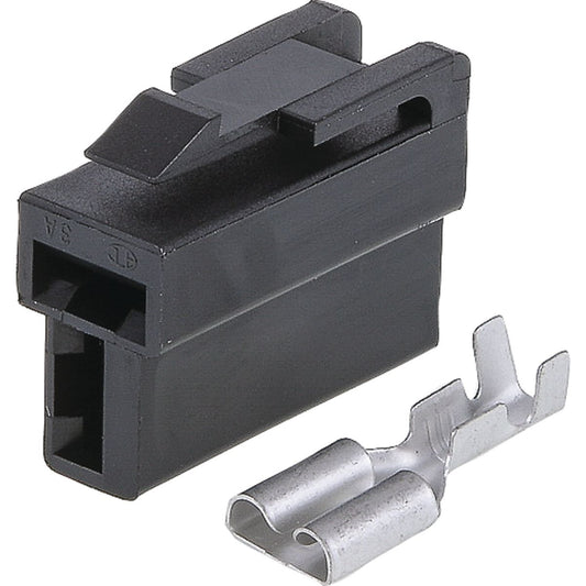 OEX Qc Connector Female Black 2 Pole - 10 Pce ACX2687BK