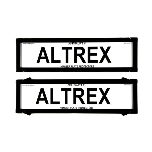 Altrex Number Plate Cover 6 Figure Black Without Lines Dual Slimline
