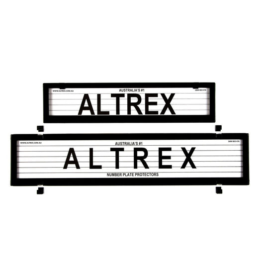 Altrex Number Plate Cover 6 Figure Black With Lines European Premium Combination
