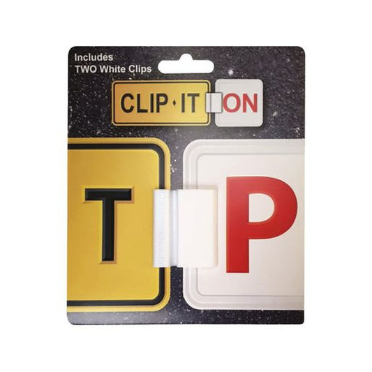 Clipit L/P Plate Clips White Pack of 2 2CCW
