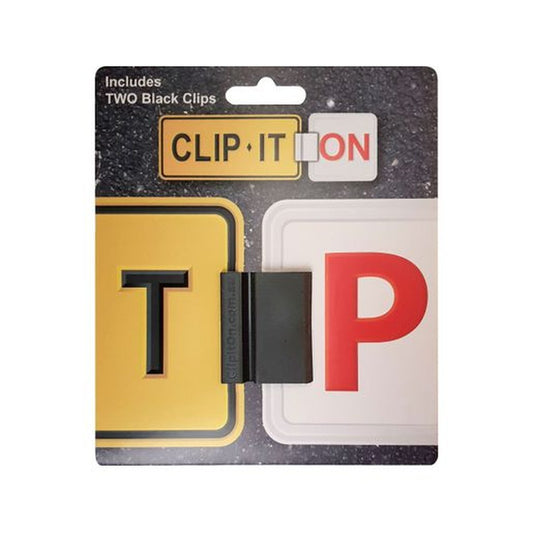Clipit L/P Plate Clips Black Pack of 2 2CCB
