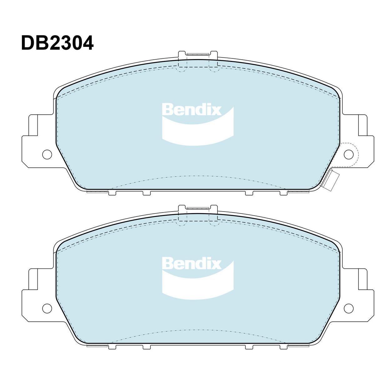 Bendix General CT Brake Pad Set Front DB2304 GCT