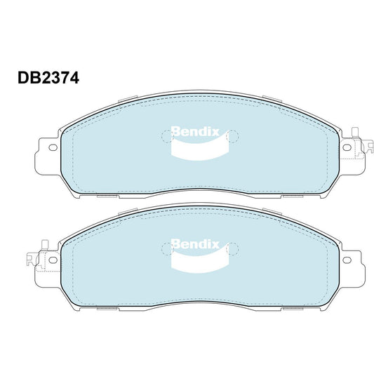 Bendix 4x4 Brake Pad Set Front DB2374 -4WD