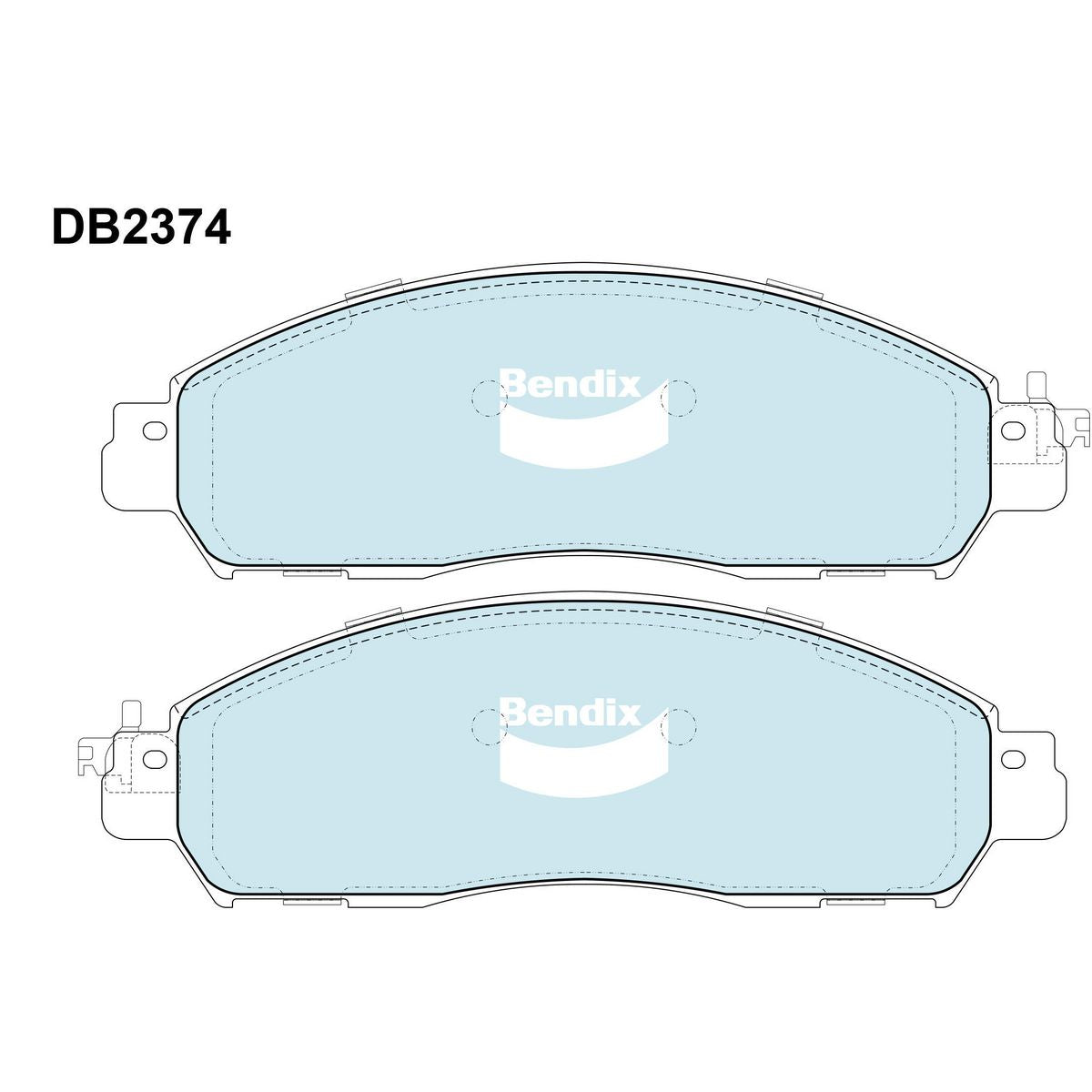 Bendix Heavy Duty Brake Pad Set Front DB2374 HD