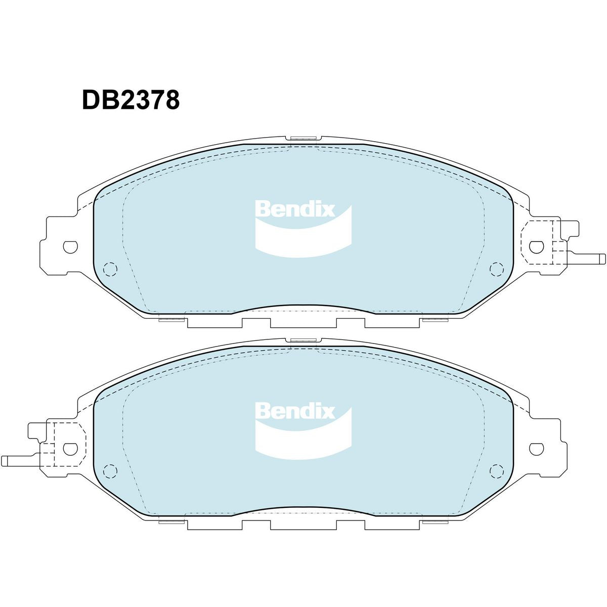 Bendix 4x4 Brake Pad Set Front DB2378 -4WD