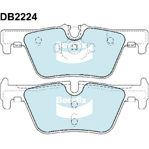 Bendix EURO Brake Pad Set Rear DB2224 EURO+