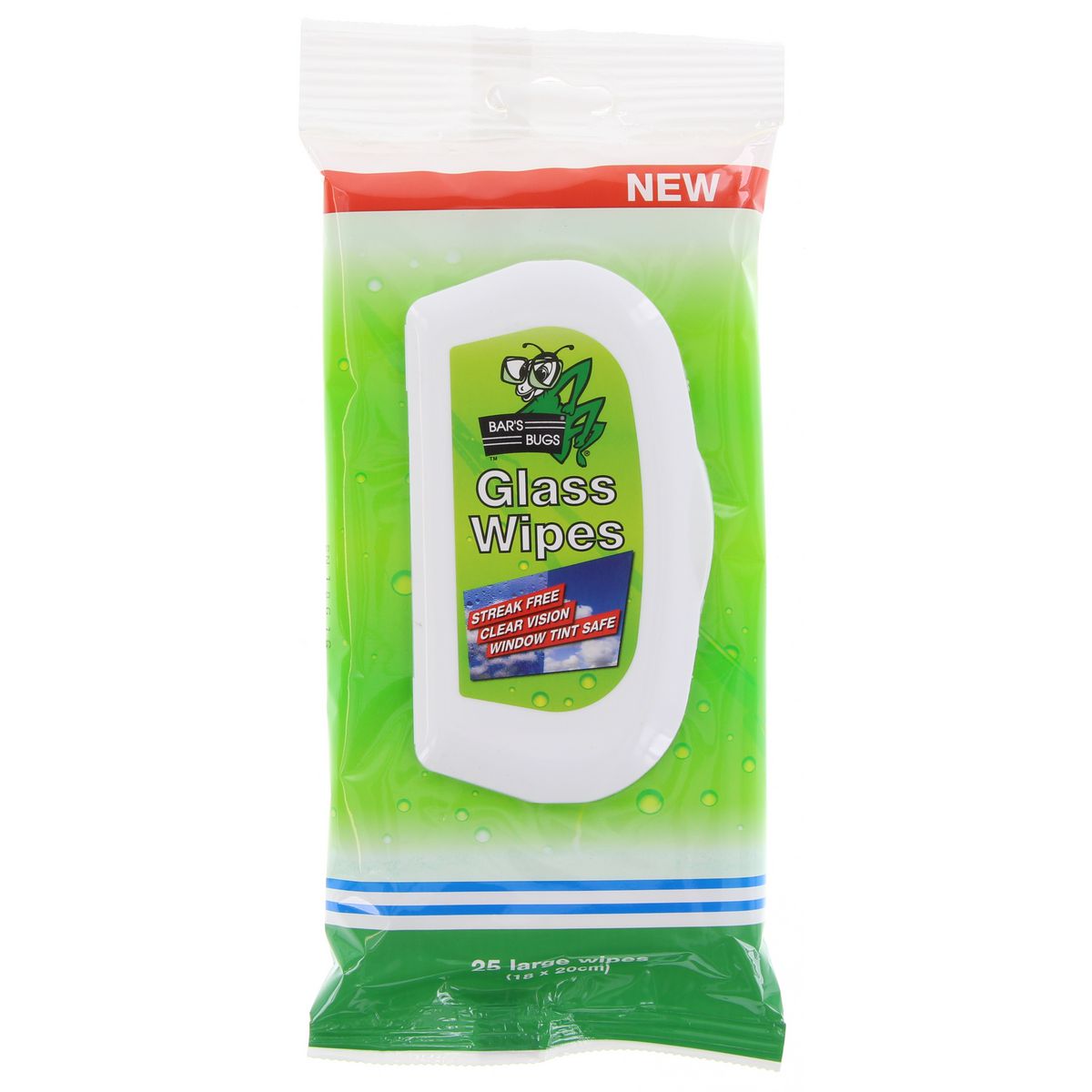 Bars Bugs Glass Wipes 25pk BBGW25