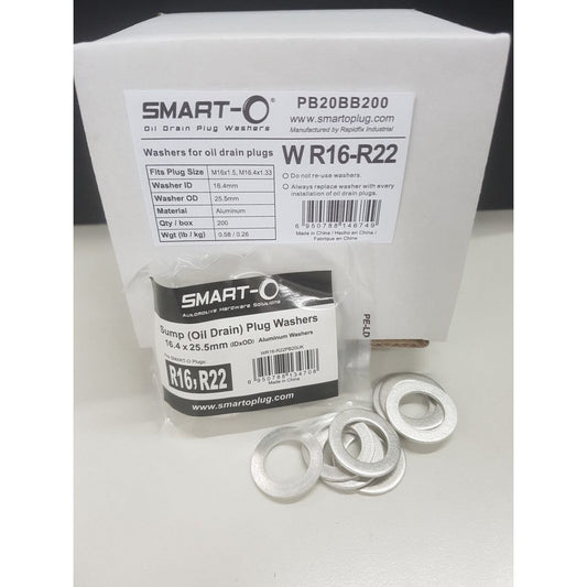 Smart-O Alloy Washer Suits R16R22 Sump Plug 20 Pack WR16-R22PB20