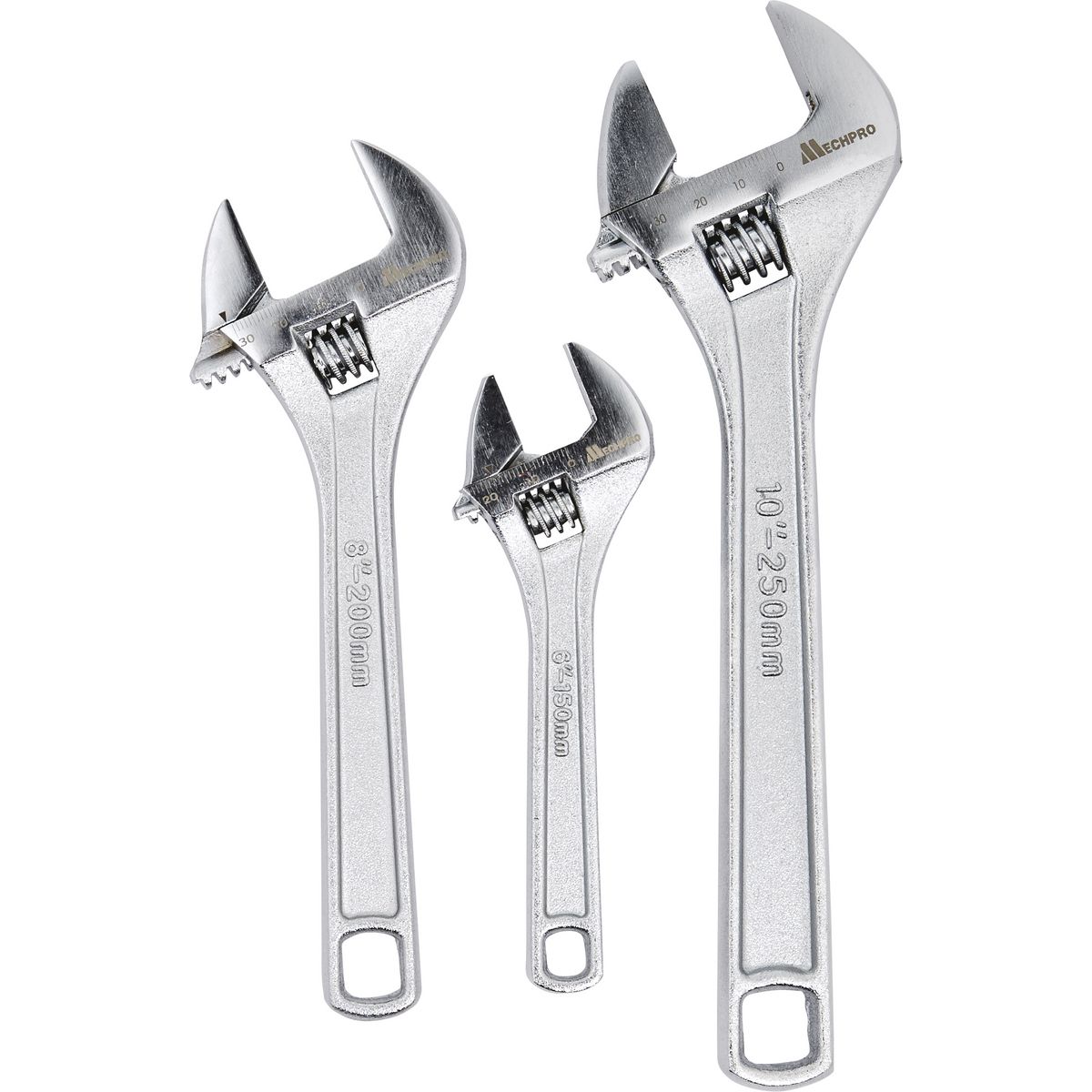 Mechpro Adjustable Wrench Set 3pc