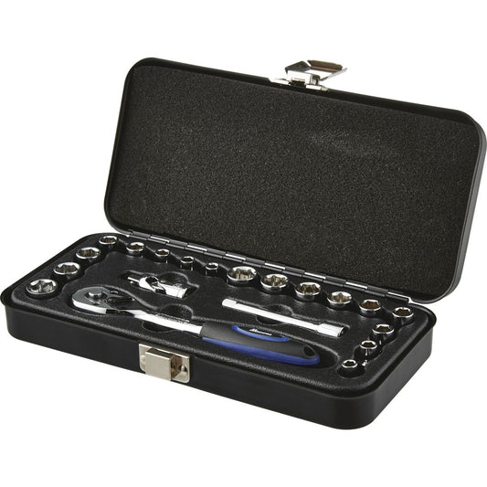 Mechpro Socket Set Metric/SAE 1/4In Drive 20pc