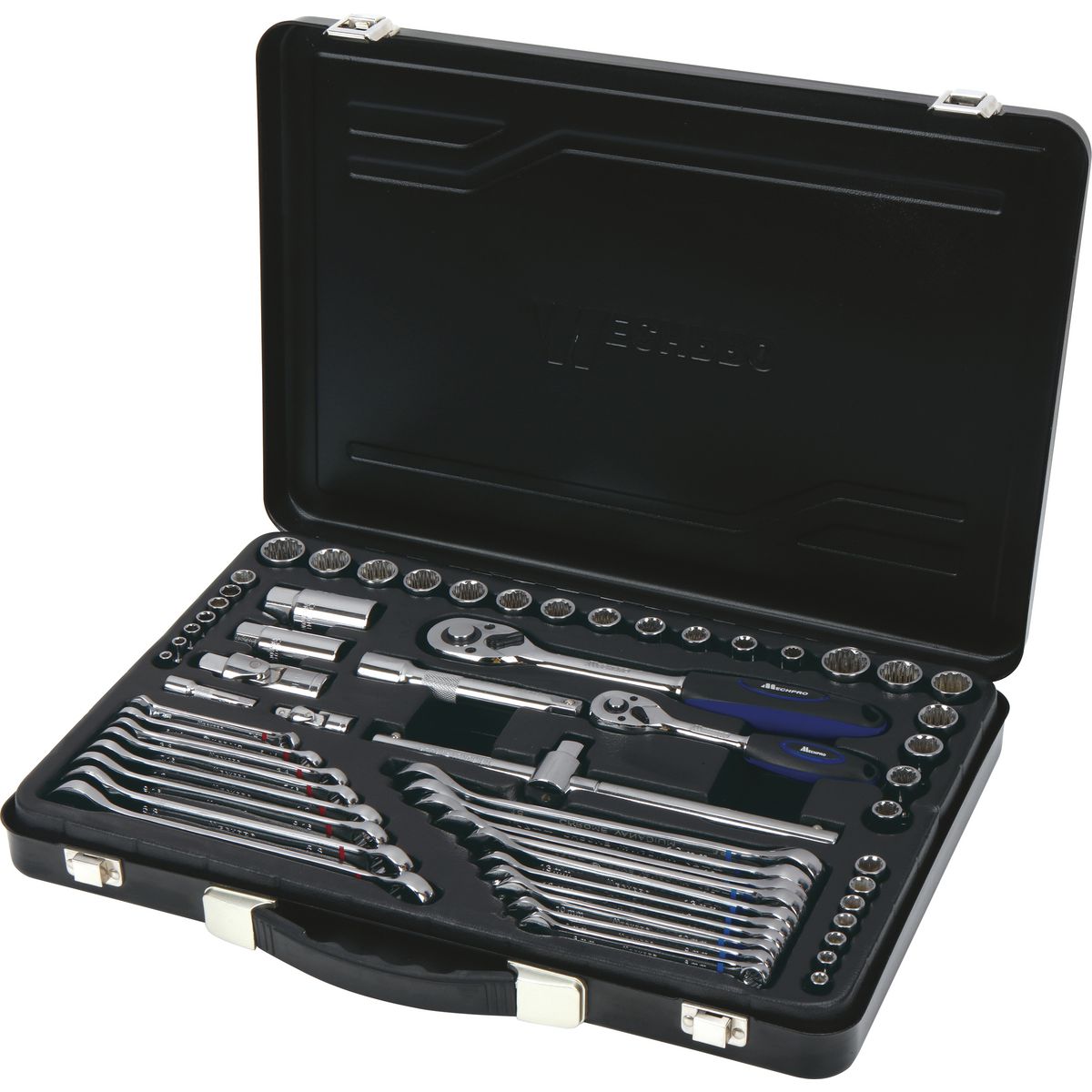 Mechpro Socket Set Metric/SAE 1/4In & 1/2In Drive 60pc