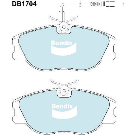 Bendix EURO Brake Pad Set Front DB1704 EURO+