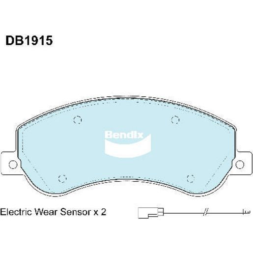 Bendix EURO Brake Pad Set Front DB1915 EURO+