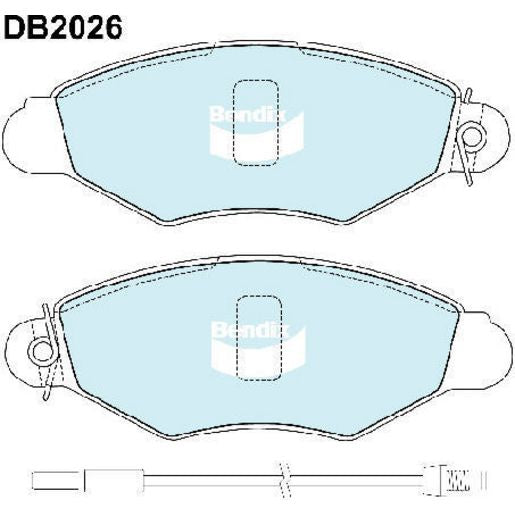 Bendix EURO Brake Pad Set Front DB2026 EURO+