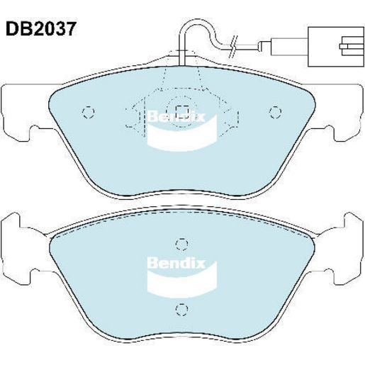 Bendix EURO Brake Pad Set Front DB2037 EURO+