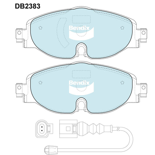 Bendix EURO Brake Pad Set Front DB2383 EURO+