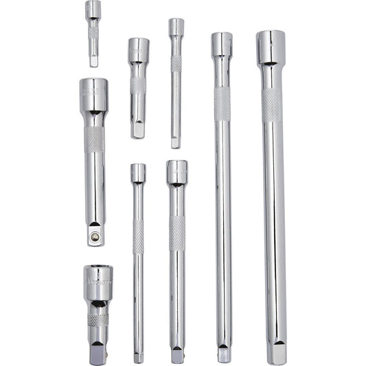 Mechpro Extension Bar Set 1/4In, 3/8In & 1/2In Drive 9pc
