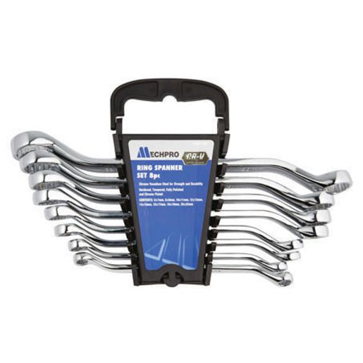 Mechpro Double Ring End Spanner Set 8pc