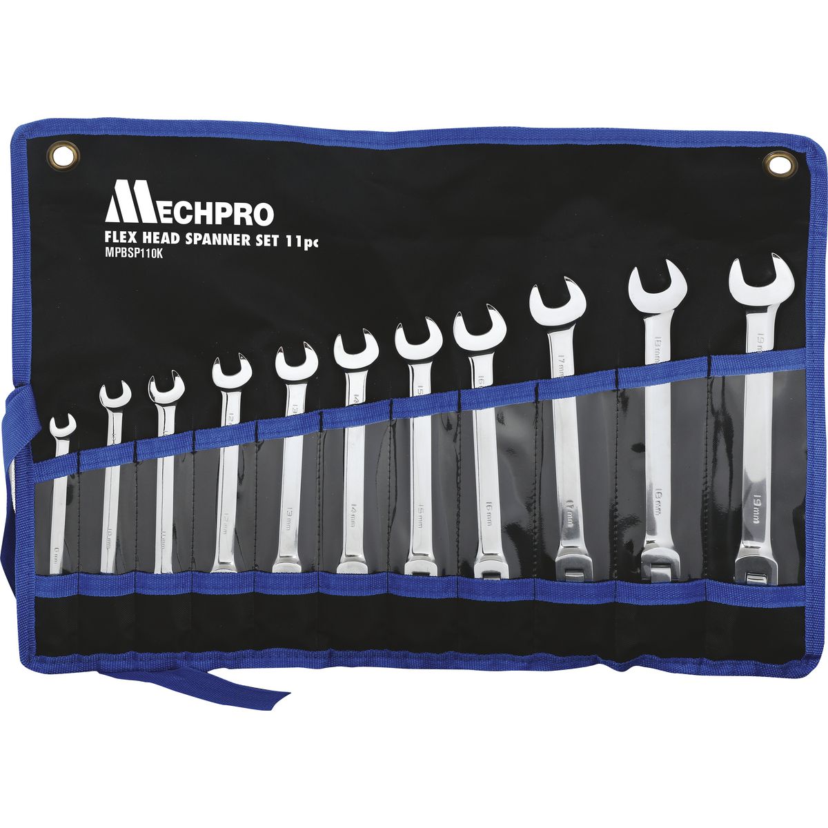 Mechpro Flex Head Spanner Set 11pc